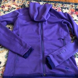 Women’s Black diamond fleece zip-up hoody